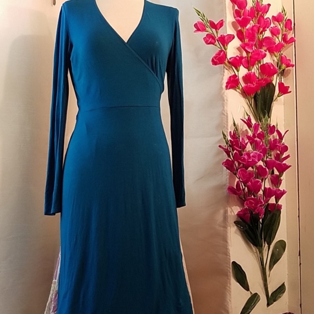 Topshop Teal Wrap Dress